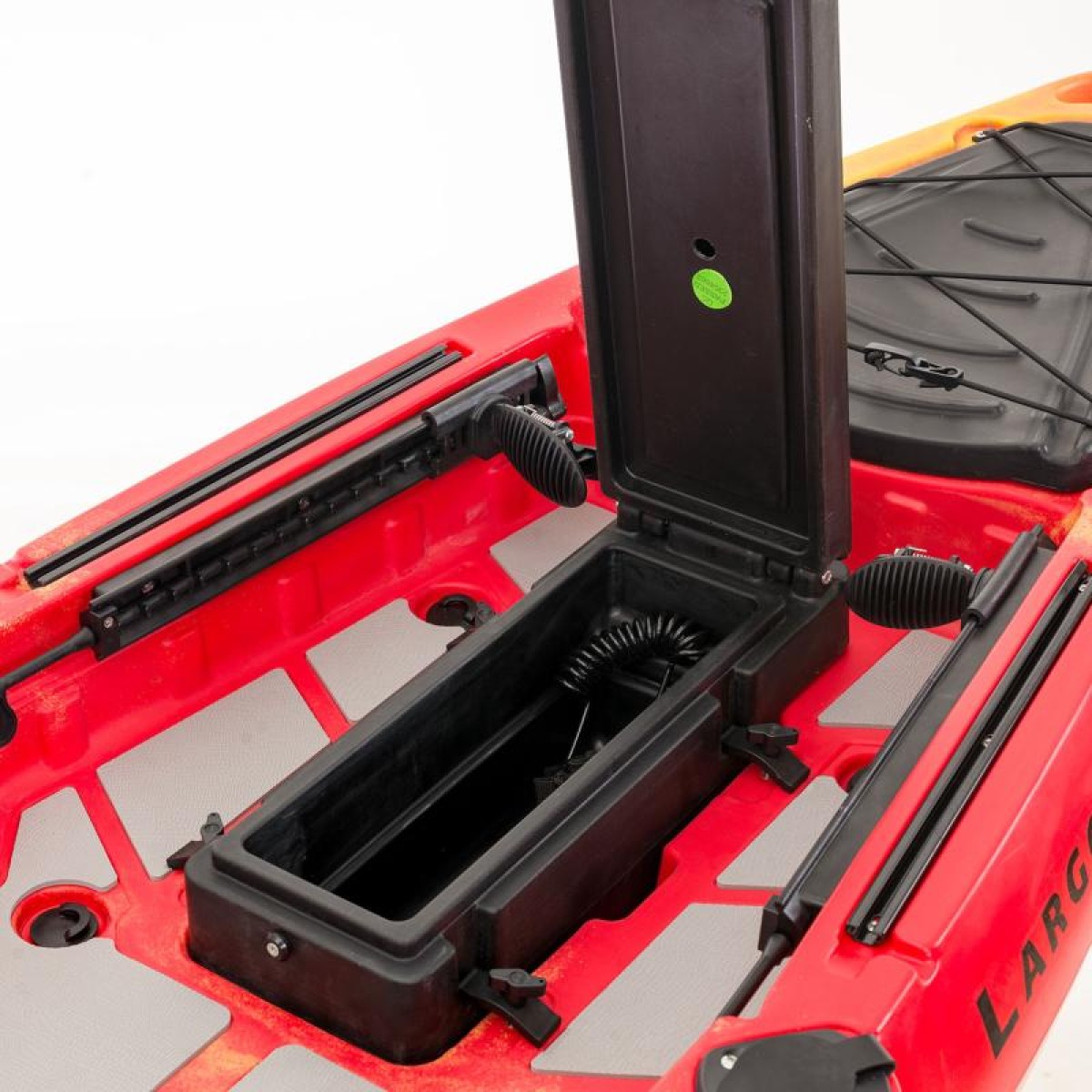 SCK Largo 300 Μονοθέσιο Pedal Kayak ready με αλουμινίου κάθισμα και τιμονιέρα | Κόκκινο-Κίτρινο