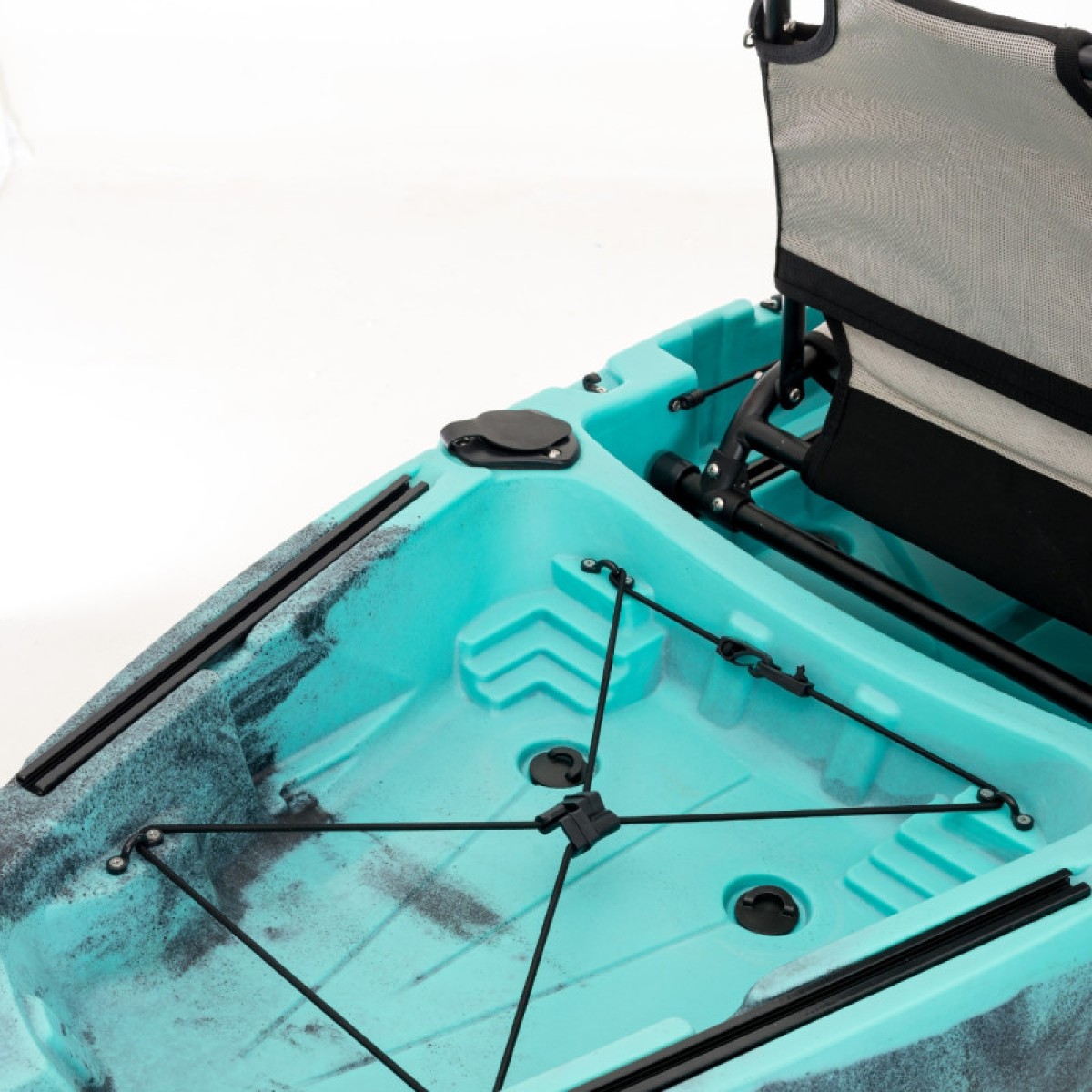SCK Largo 300 Μονοθέσιο Pedal Kayak ready με αλουμινίου κάθισμα και τιμονιέρα | Τιρκουάζ- Μαύρο