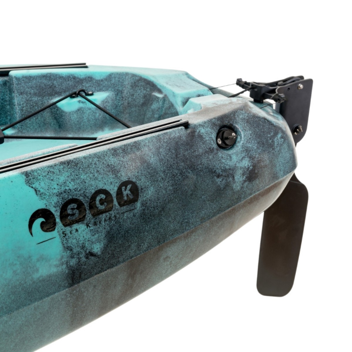 SCK Largo 300 Μονοθέσιο Pedal Kayak ready με αλουμινίου κάθισμα και τιμονιέρα | Τιρκουάζ- Μαύρο