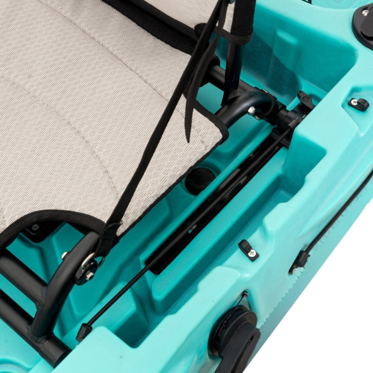 SCK Largo 300 Μονοθέσιο Pedal Kayak ready με αλουμινίου κάθισμα και τιμονιέρα | Τιρκουάζ- Μαύρο
