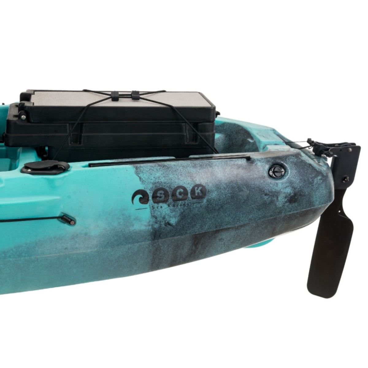 SCK Largo 300 Μονοθέσιο Pedal Kayak ready με αλουμινίου κάθισμα και τιμονιέρα | Τιρκουάζ- Μαύρο