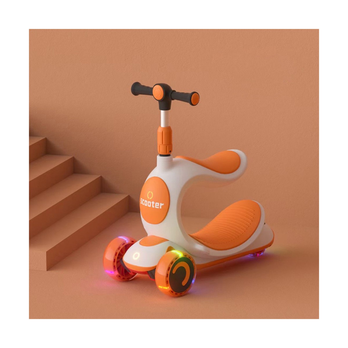 Scooter 2 σε 1 Fun S790 Πορτοκαλί GC