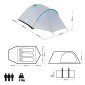 Σκηνή Camping 3 Ατόμων NC6013 ROCKER NILS CAMP 15-04-034