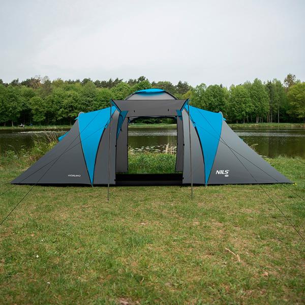 Σκηνή Camping NC6031 HIGHLAND NILS CAMP 6 Ατόμων Γκρι/Μπλε 15-04-038