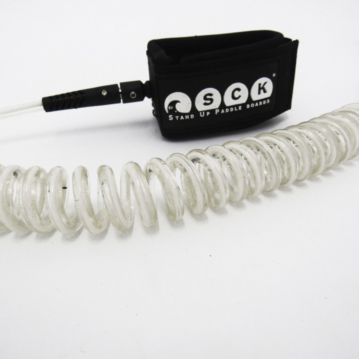 Leash σπιράλ 10ft - Διάφανο SUP SCK