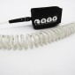 Leash σπιράλ 10ft - Διάφανο SUP SCK