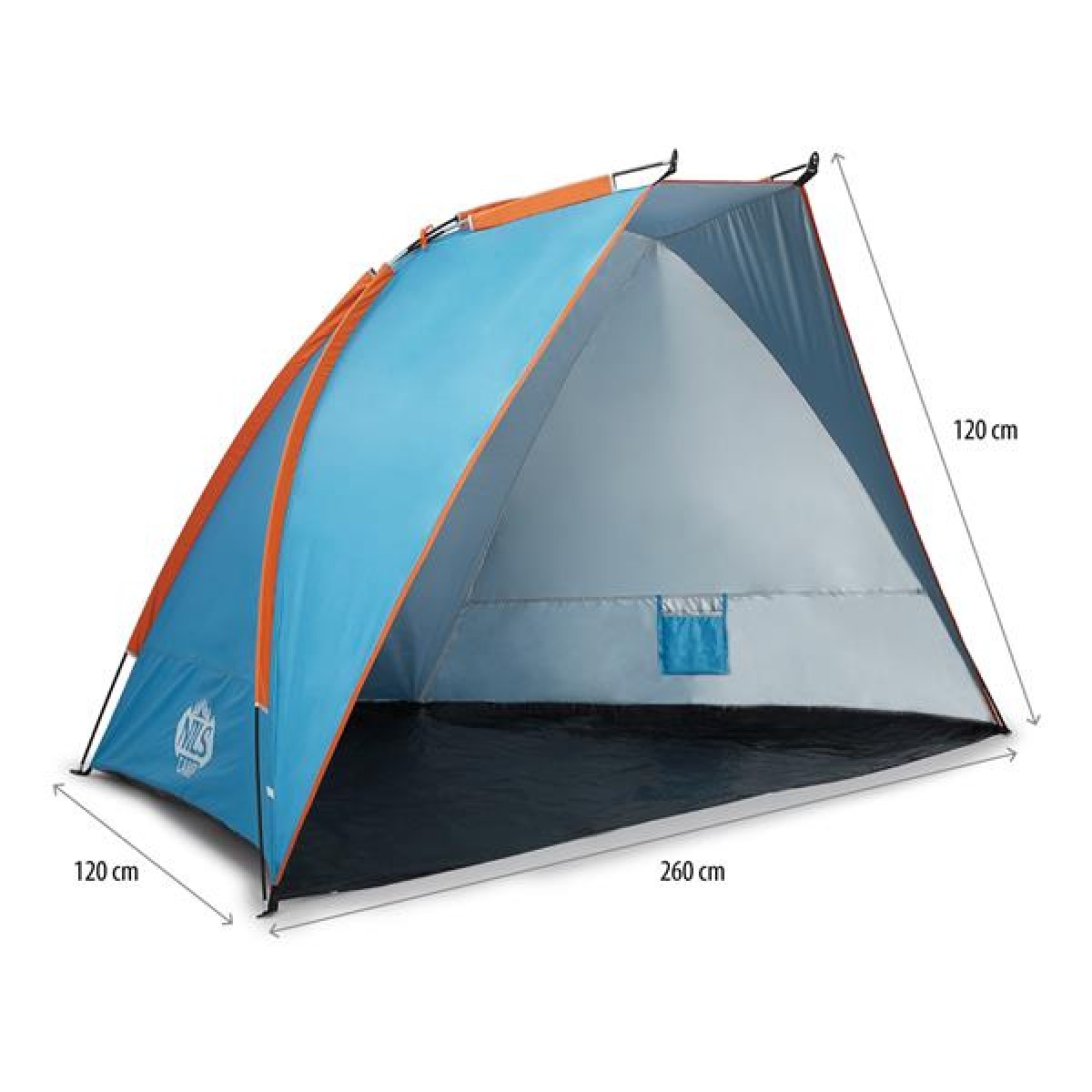 Τέντα Παραλίας NILS Camp Pop UP NC8030 Μπλε 260x120x120 15-04-025