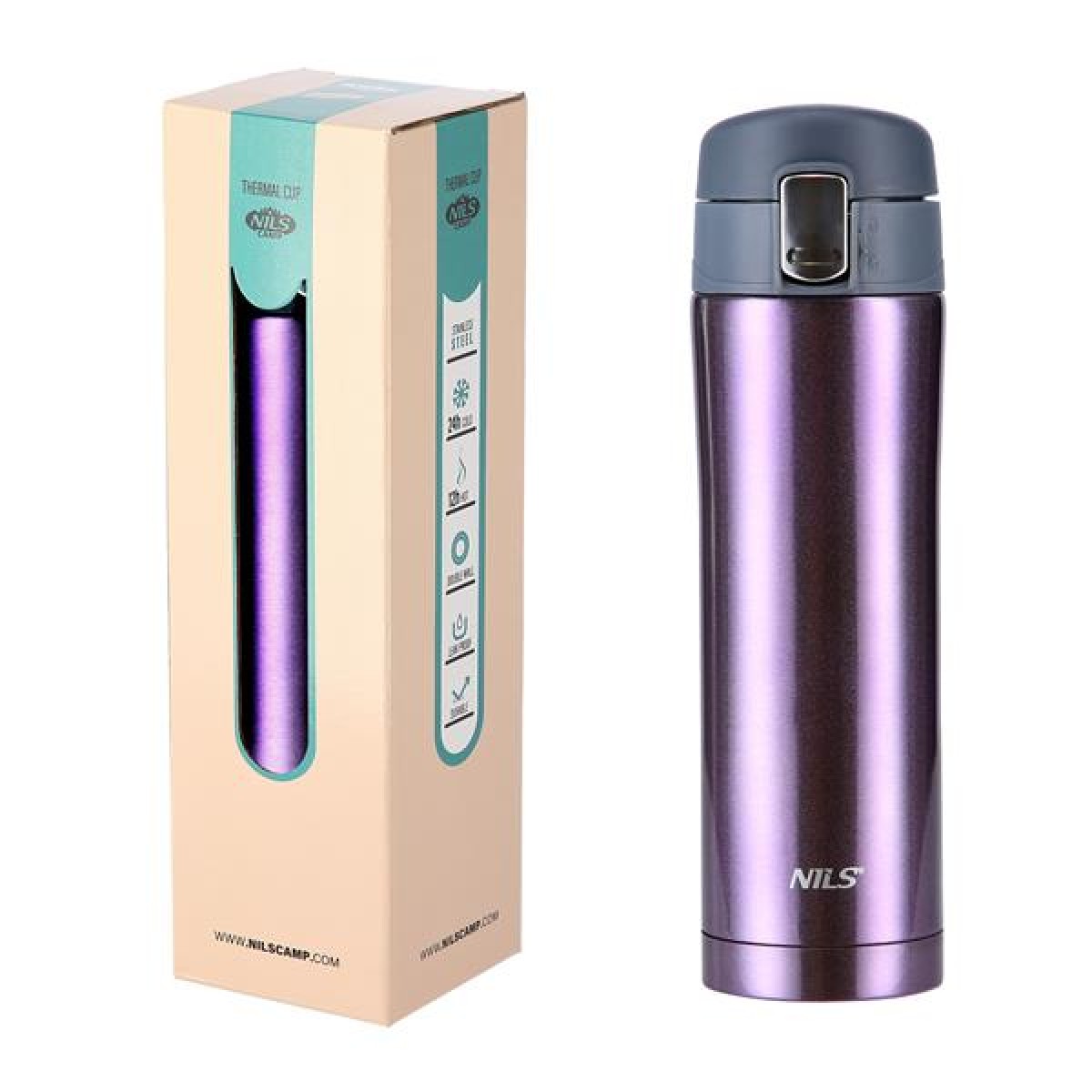 Θερμός NCB10 Thermal Cup Violet NILS 430ml