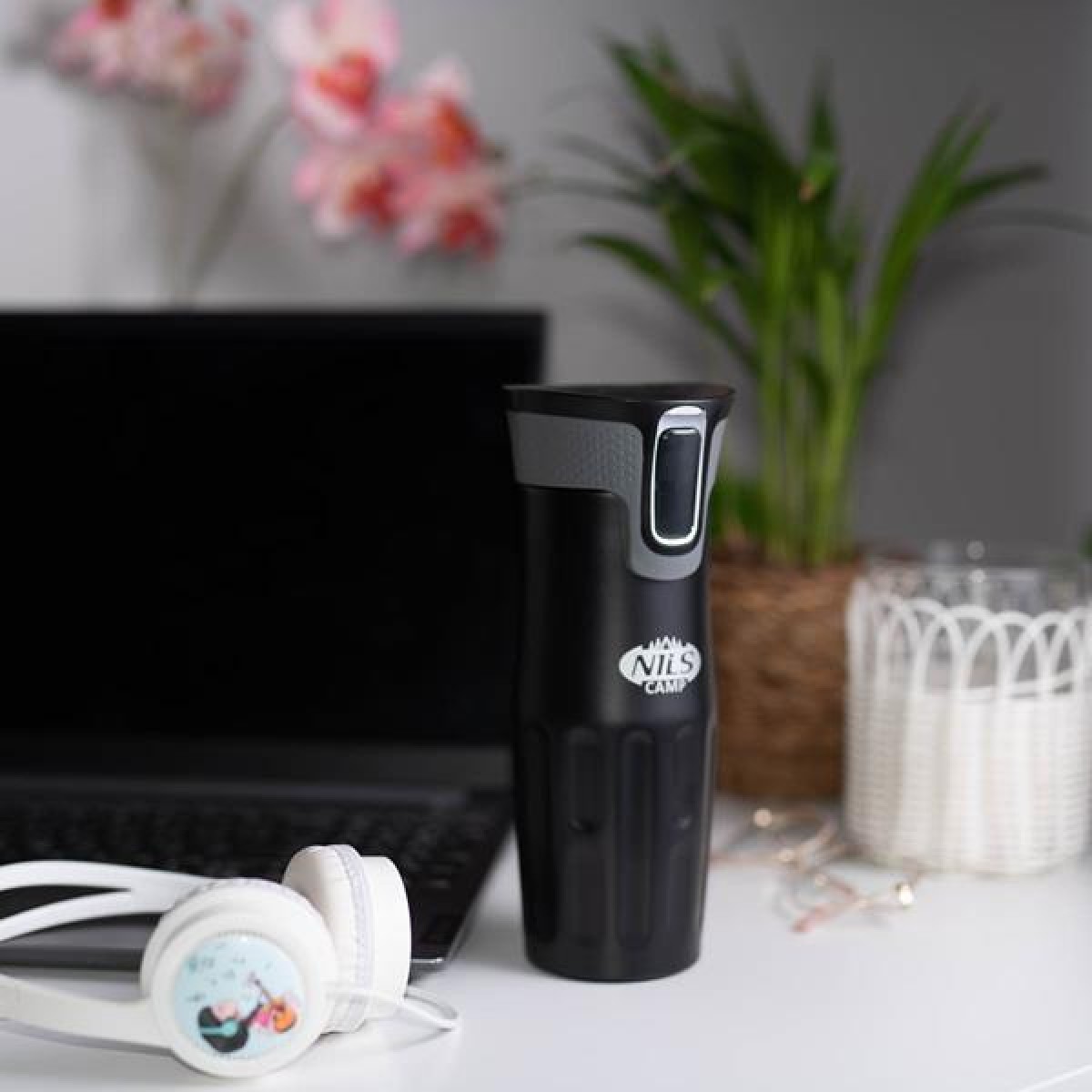 Θερμός NCC06 Black Thermal Cup Nils Camp 420ml