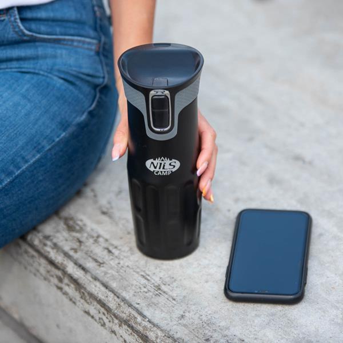 Θερμός NCC06 Black Thermal Cup Nils Camp 420ml
