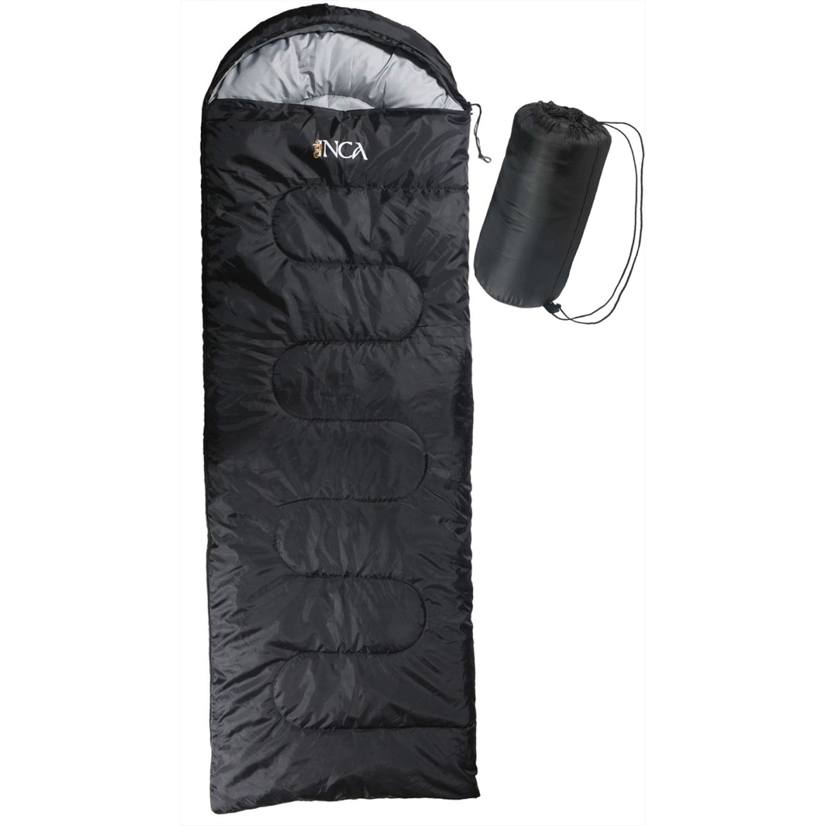 Υπνόσακος INCA Cozy με μαξιλάρι  Μαύρο 220χ75cm 0600-101-8