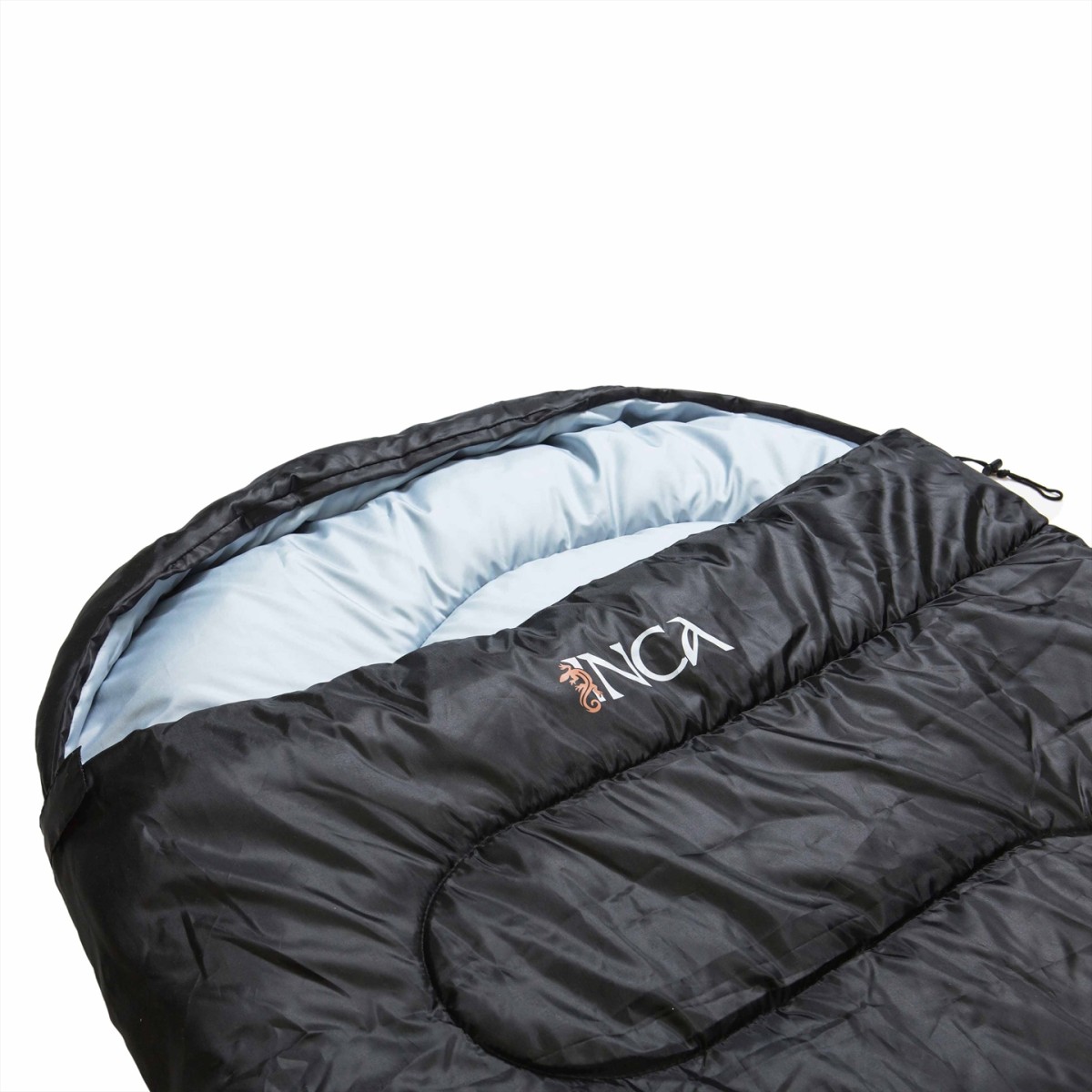 Υπνόσακος INCA Foldpack με μαξιλάρι Μαύρο 220χ95cm με ιμάντες συμπίεσης