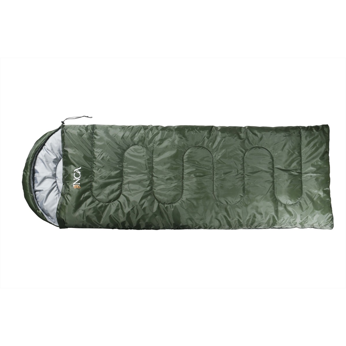 Υπνόσακος INCA Nanopack με μαξιλάρι Χακί 220χ75cm με ιμάντες συμπίεσης