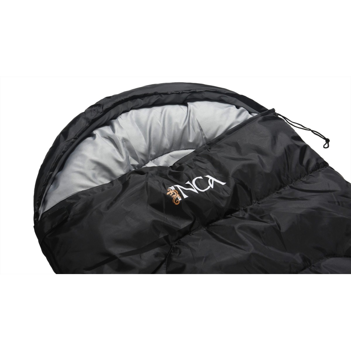 Υπνόσακος INCA Nanopack με μαξιλάρι Μαύρο 220χ75cm με ιμάντες συμπίεσης