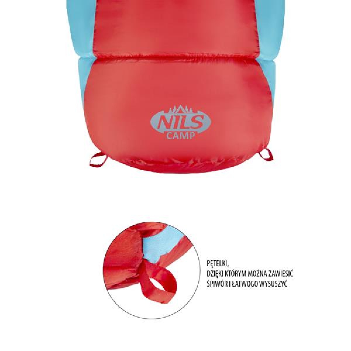 Υπνόσακος NILS Camp NC2012 Κόκκινο/Μπλε 15-04-111