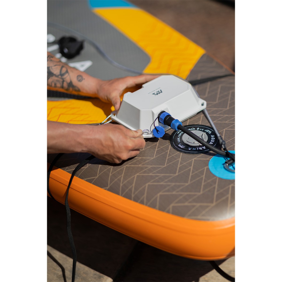 Φουσκωτή Σανίδα SUP / Kayak με Μήκος 3.66m Πορτοκαλί Amgo Turbo 366 with blue drive S Power Fin