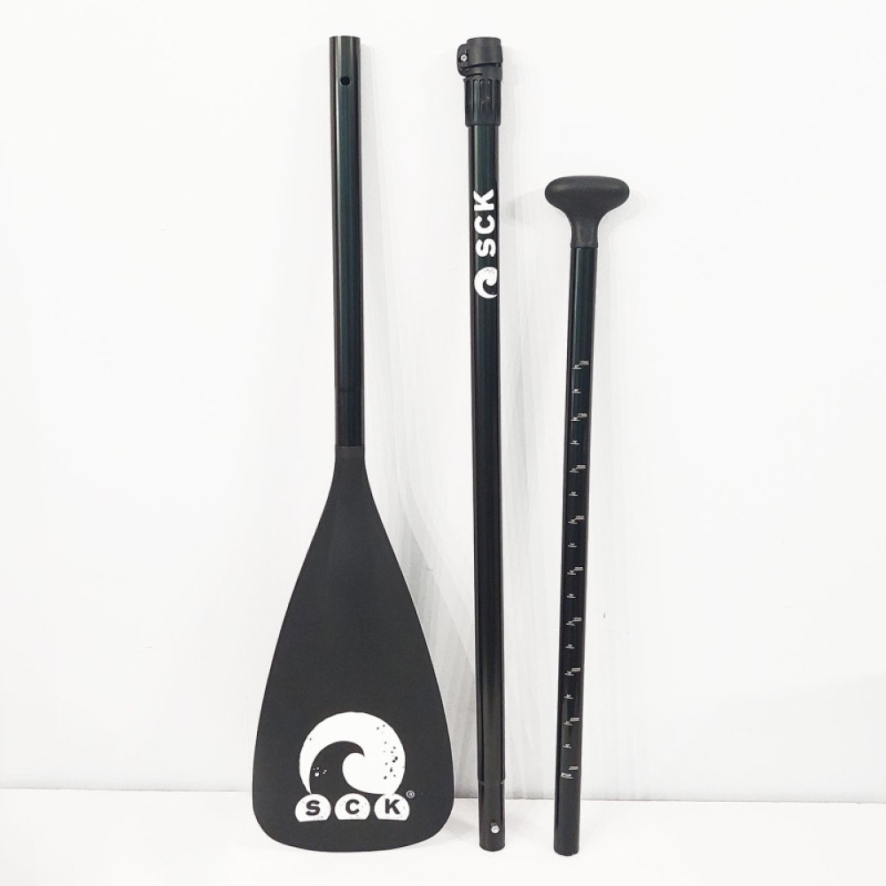 Κουπί sup ρυθμιζόμενο 170-210cm  αλουμινίου σπαστό σε 3 μέρη Μαύρο - SCK 