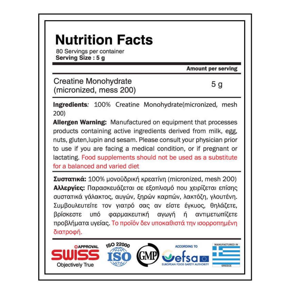 Creatine Monohydrate - Micronized mesh 200 (400g) - GoldTouch nutrition