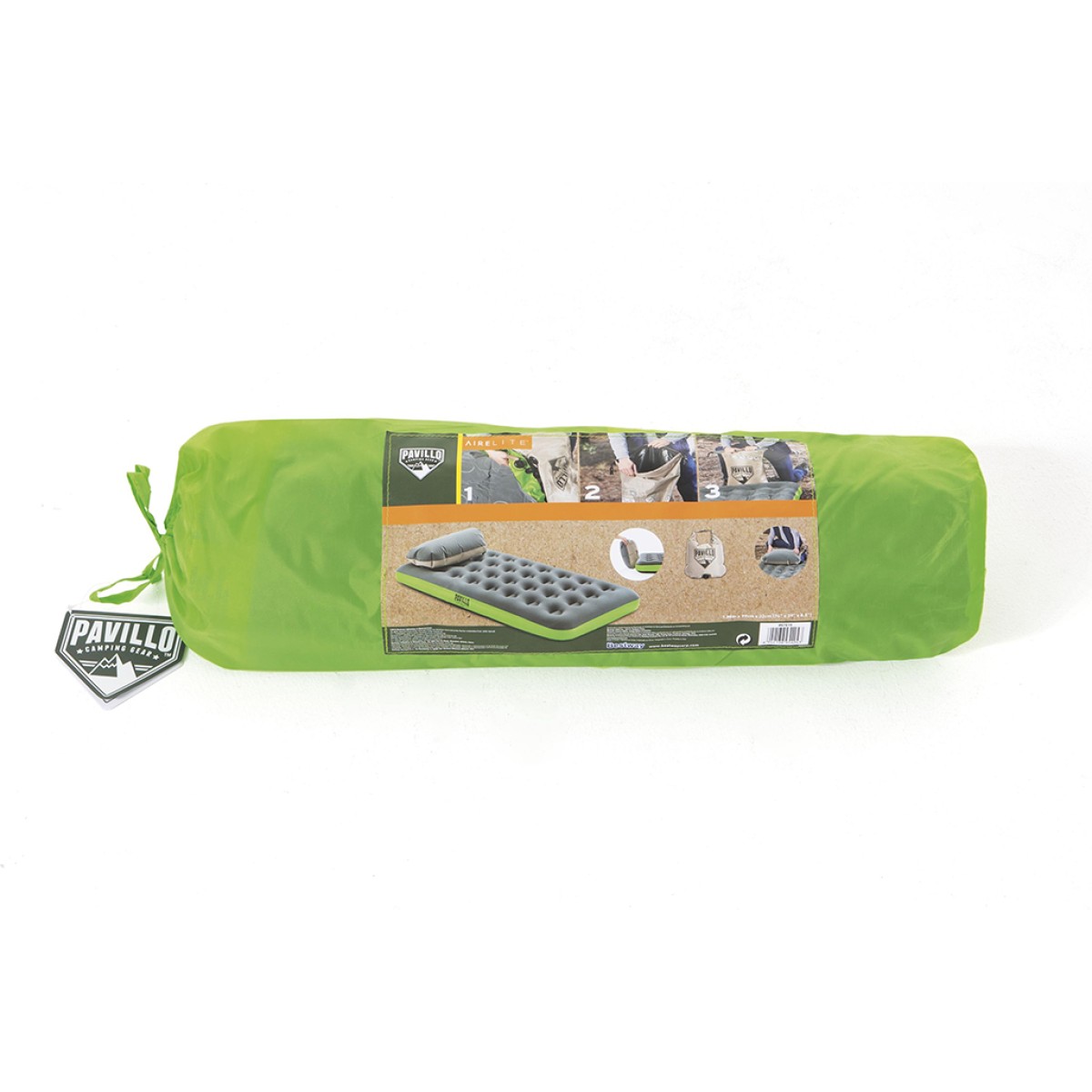 Φουσκωτό Στρώμα Ύπνου Μονό Pavillo Roll & Relax Airbed Twin 188x99x22εκ. Γκρι Bestway