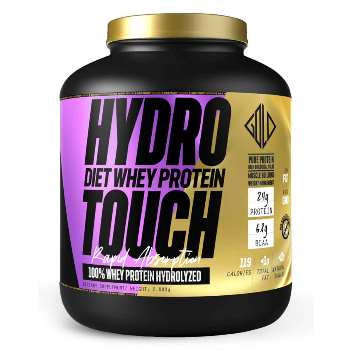Hydro Touch Diet Whey Protein(2kg) Καθαρή πρωτεΐνη-GoldTouch Nutrition (Milk Chocolate)