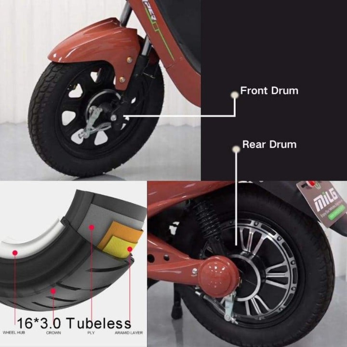 Ηλεκτρικό Moτοποδήλατο XYZ 1000W 48V 25Ah Li Velogreen