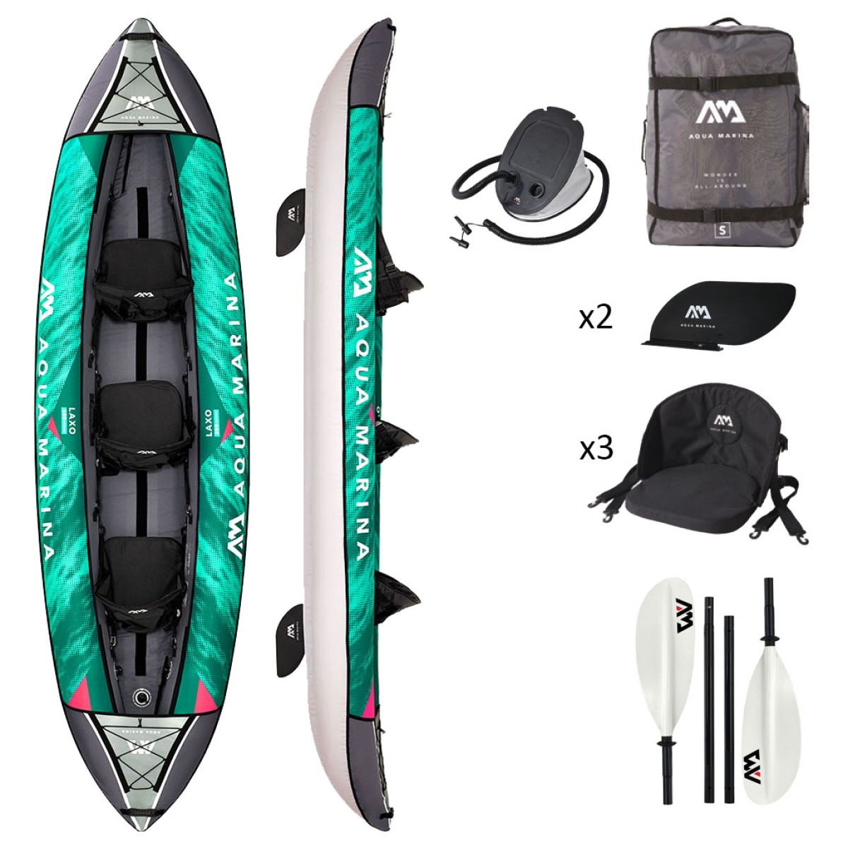 AM KAYAK LAXO 3AT. 12'6'' 380X90CM