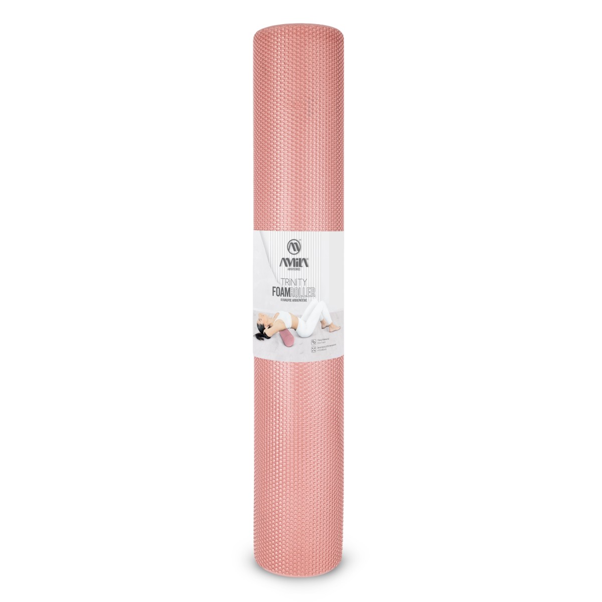 Κύλινδρος Αποθεραπείας Foam Roller Trinity Φ15x90 cm – Rose Pink 96836 AMILA Κύλινδρος Αποθεραπείας Foam Roller Trinity Φ15x90 cm – Rose Pink 96836 AMILA