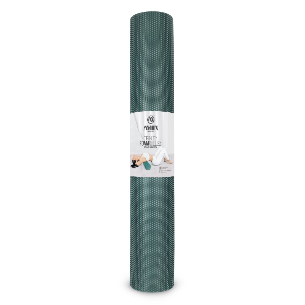Κύλινδρος Αποθεραπείας Foam Roller Trinity Φ15x90 cm –Teal Green 96837 AMILA Κύλινδρος Αποθεραπείας Foam Roller Trinity Φ15x90 cm –Teal Green 96837 AMILA