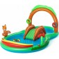 Παιδική Πισίνα Φουσκωτή 295x199x30εκ. Πράσινη Friendly Woods Play Center Bestway