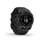 GARMIN Fenix 7 Pro Sapphire Solar Titanium Carbon Gray DLC with Black GA-010-02777-11