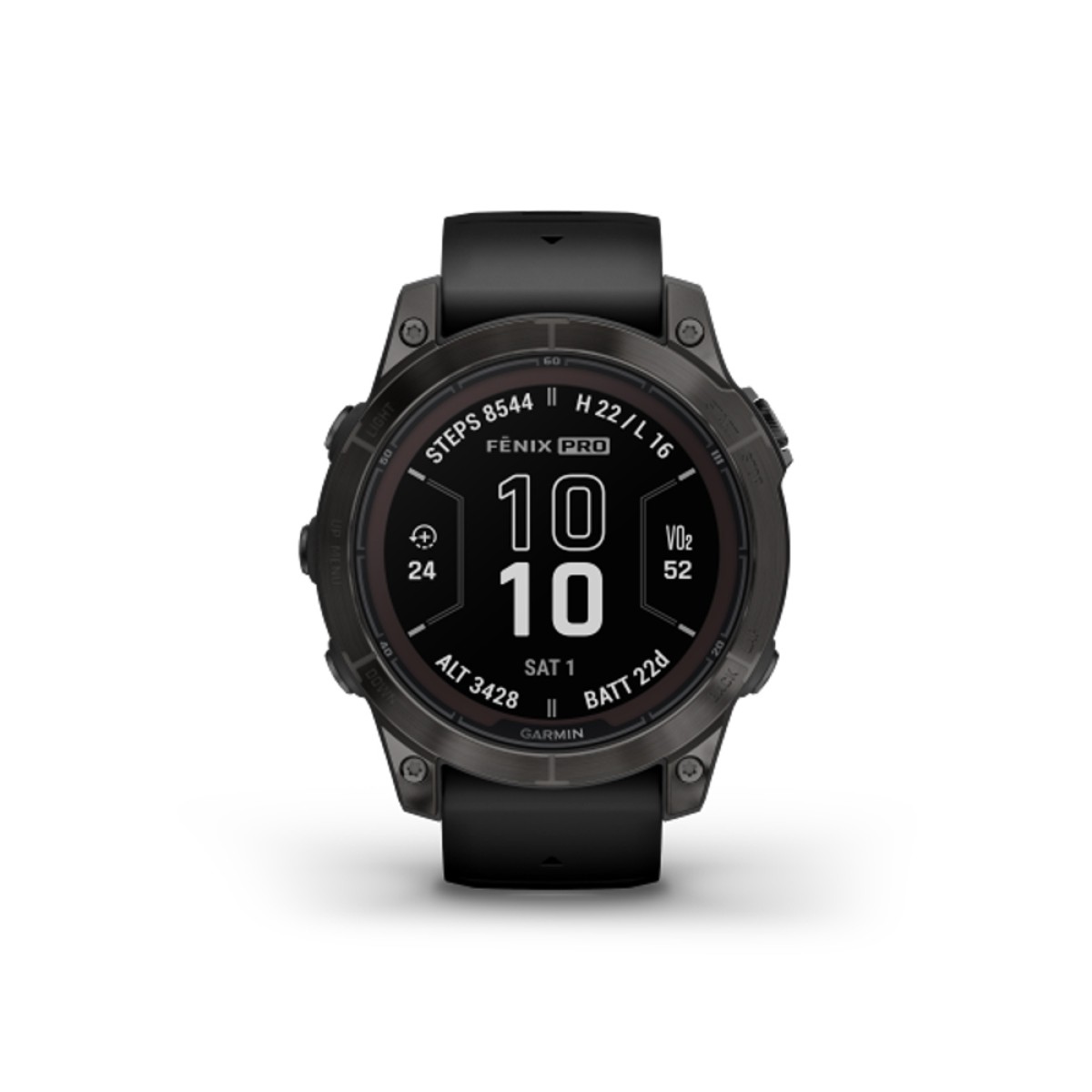 GARMIN Fenix 7 Pro Sapphire Solar Titanium Carbon Gray DLC with Black GA-010-02777-11