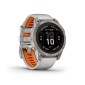 GARMIN Fenix 7 Pro Sapphire Solar Titanium with Fog Gray and Ember Orange GA-010-02777-21