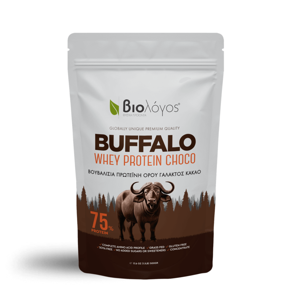 Βιολογική Βουβαλίσια Πρωτεΐνη Buffalo Whey Choco 500g Βιολόγος