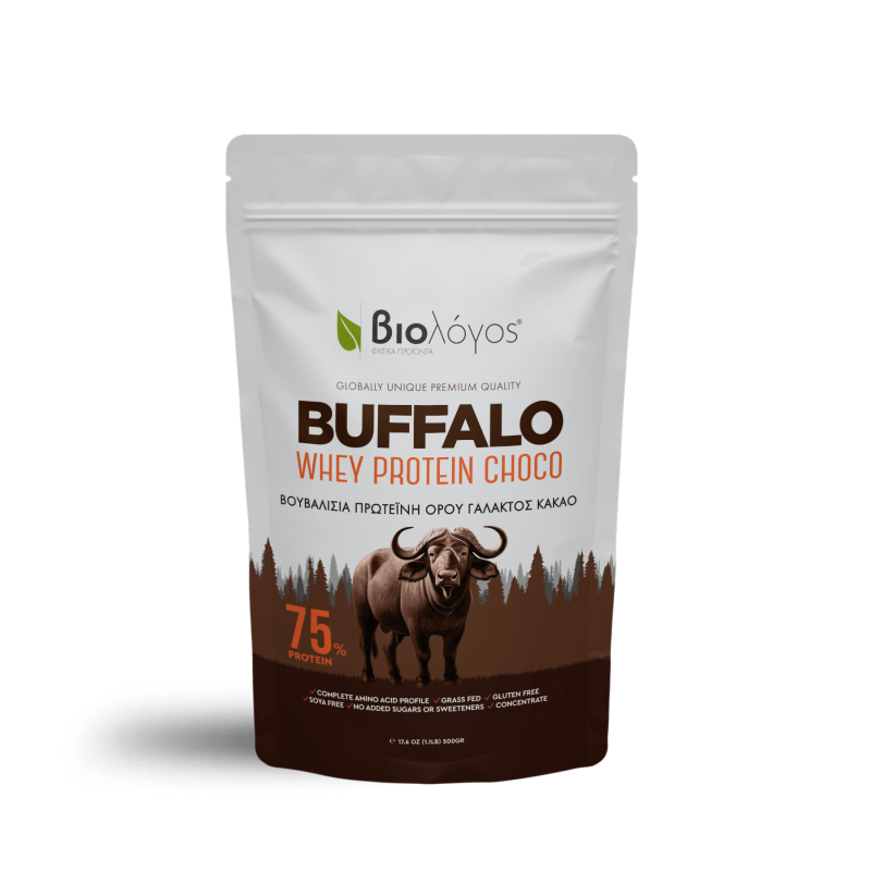 Βιολογική Βουβαλίσια Πρωτεΐνη Buffalo Whey Choco 500g Βιολόγος