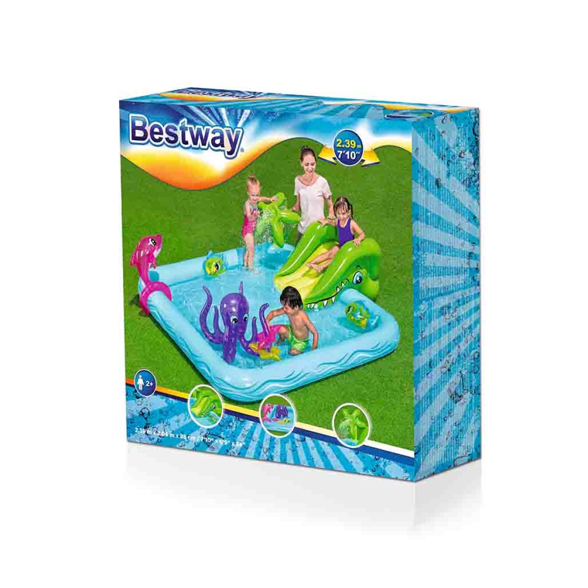 Φουσκωτή πισίνα 53052 FANTASTIC AQUARIUM PLAY POOL 239Χ206Χ86 Bestway