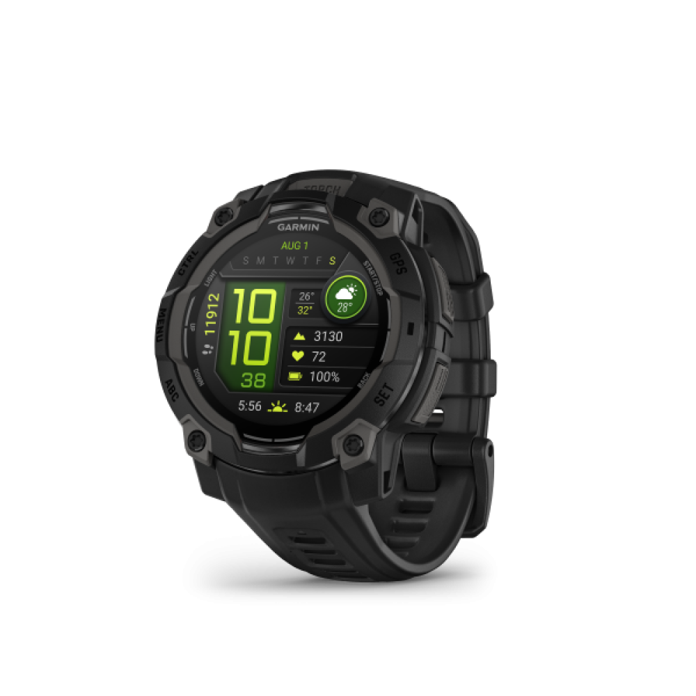 GARMIN Instinct 3 45mm AMOLED Black with Black Silicone Band GA-010-02936-00