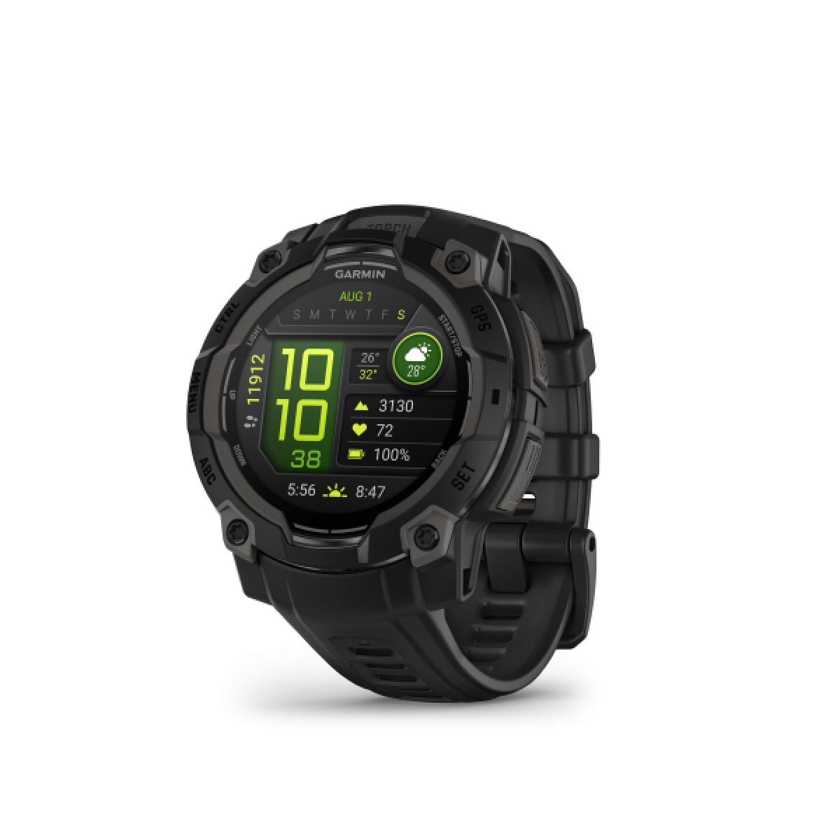 GARMIN Instinct 3 45mm AMOLED Black with Black Silicone Band GA-010-02936-00