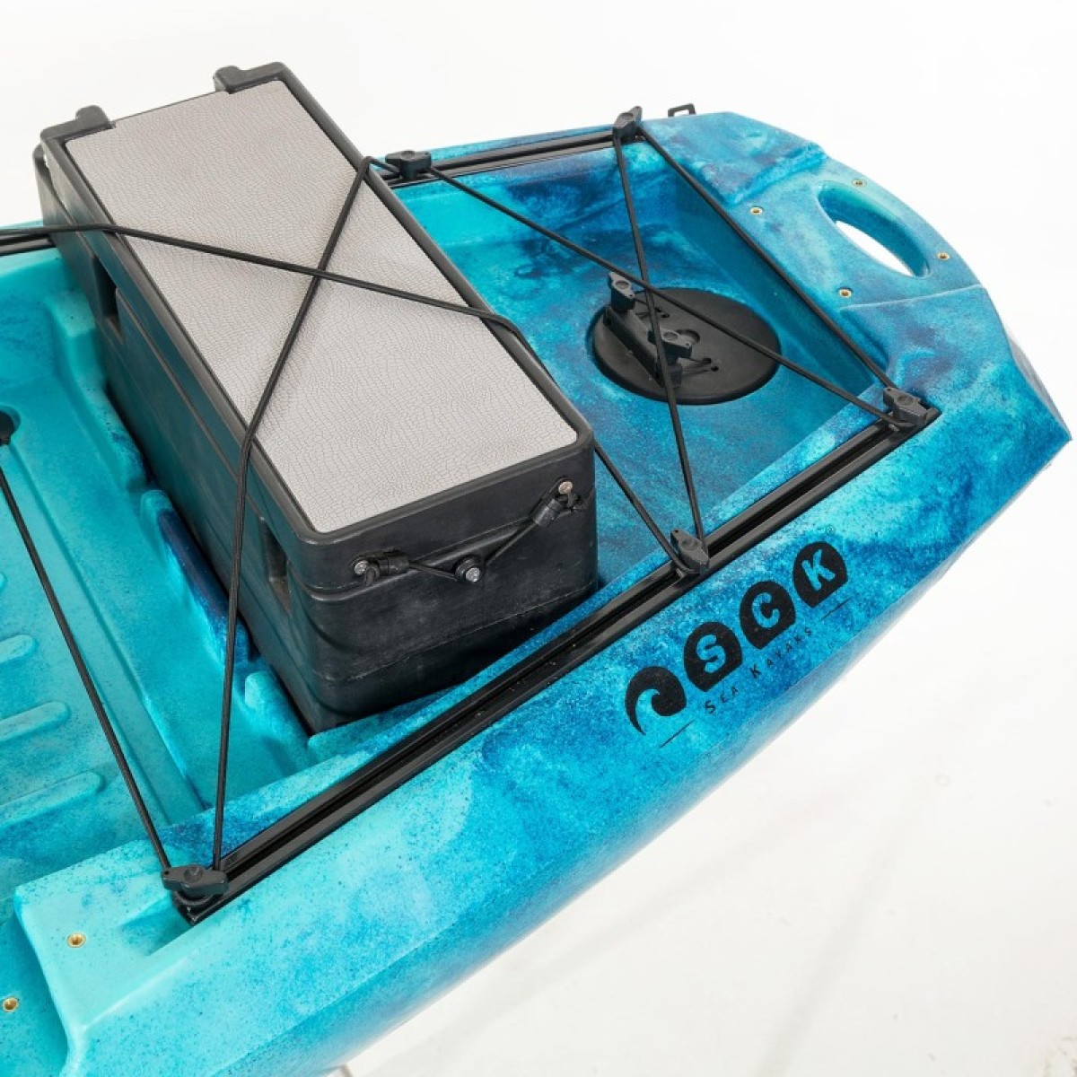 OCEANUS 335 pedal-step μονοθέσιο καγιάκ με κάθισμα αλουμινίου SCK - Μπλε/Τυρκουάζ
