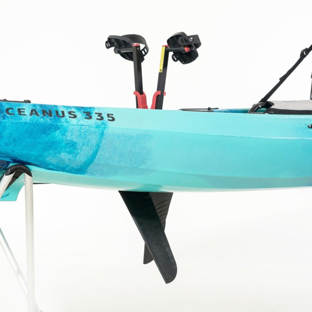 OCEANUS 335 pedal-step μονοθέσιο καγιάκ με κάθισμα αλουμινίου SCK - Μπλε/Τυρκουάζ
