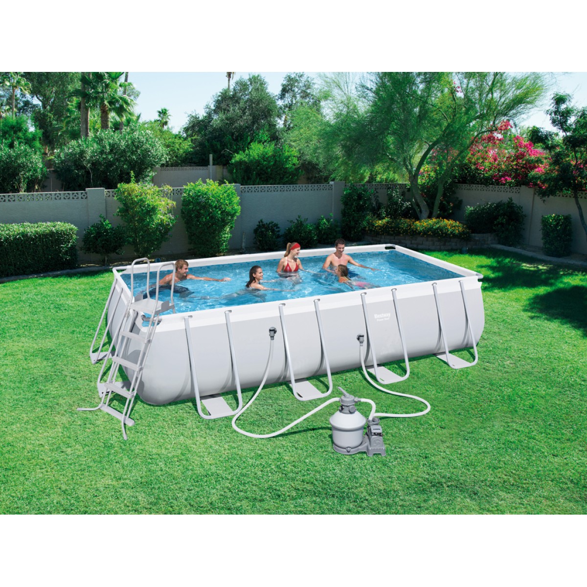 Πισίνα 56466 POWER STEEL RECT.FRAME POOL 549Χ274Χ122CM Bestway