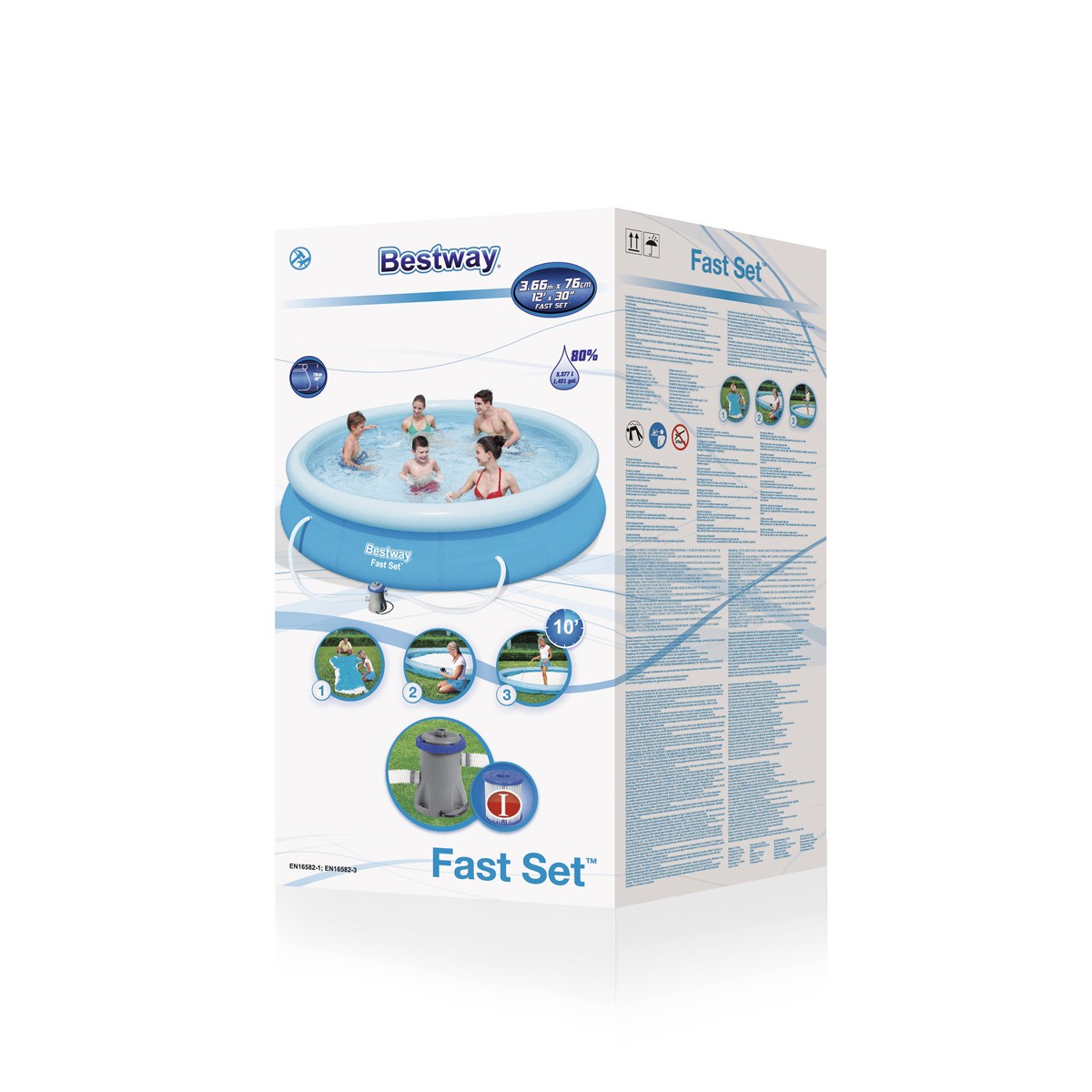 Πισίνα 57274 FAST SET POOL SET 366X76CM Bestway