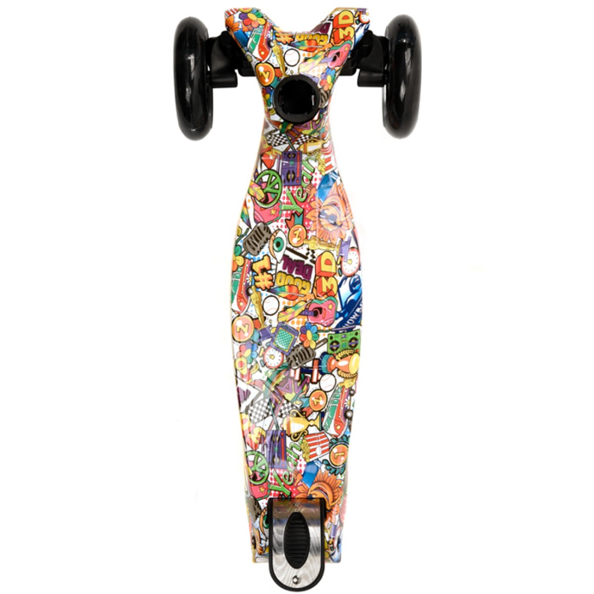 Τρίτροχο Πατίνι (Scooter) με Φωτιζόμενα Ροδάκια Μαύρο, #9 ΑΘΛΟΠΑΙΔΙΑ