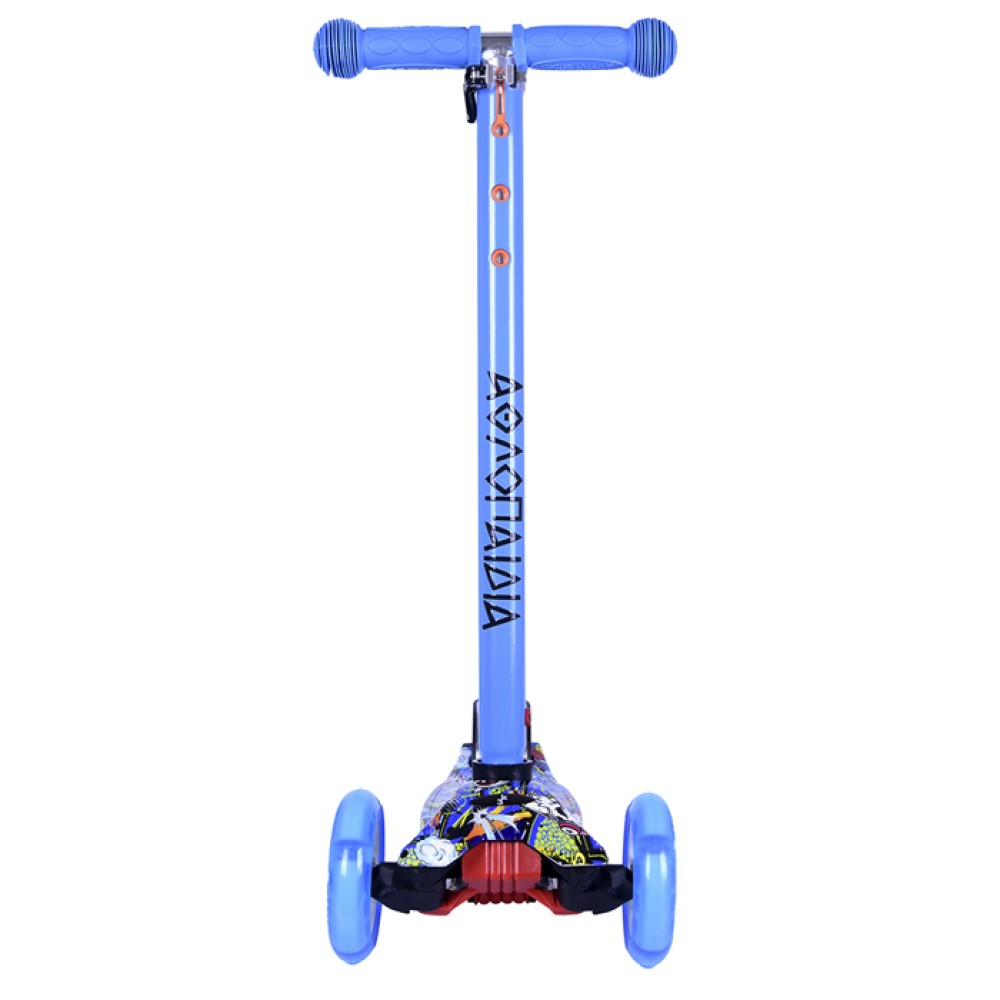 Τρίτροχο Πατίνι (Scooter) με Φωτιζόμενα Ροδάκια Μπλε, #11 ΑΘΛΟΠΑΙΔΙΑ