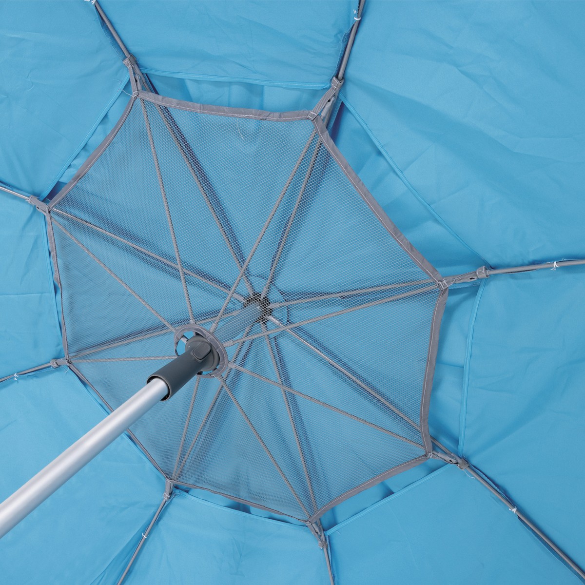 Ομπρέλα Παραλίας Αλουμινίου 2,4m PE 180gsm UPF 50+ Γαλάζιο Escape 12001