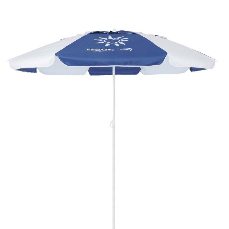 Ομπρέλα Παραλίας 2m 180gsm 8 Ακτίνες 5mm Λευκό | Μπλε Escape 12008