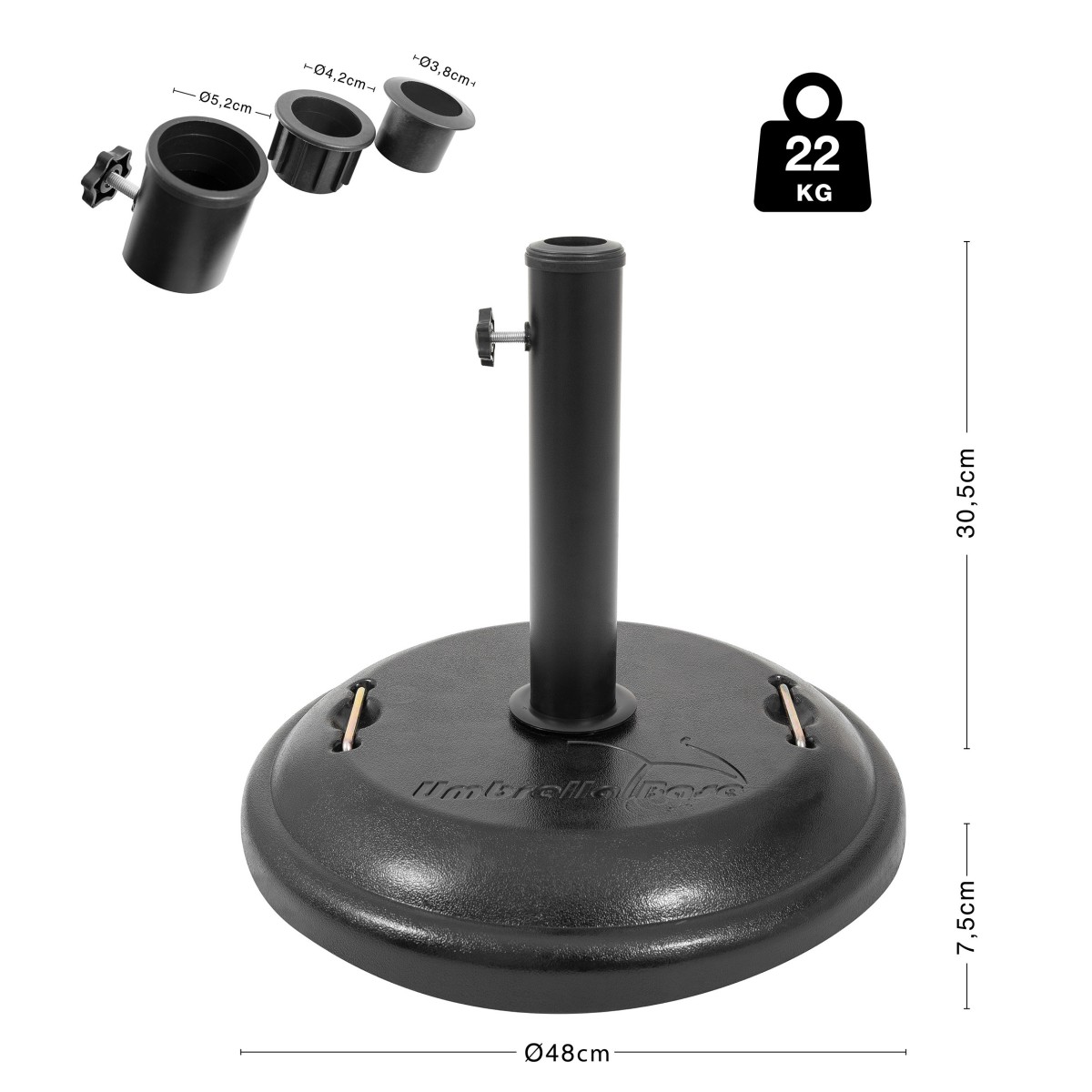 Βάση Ομπρέλας Στρογγυλή Τσιμεντένια 22Kg 12280 Escape