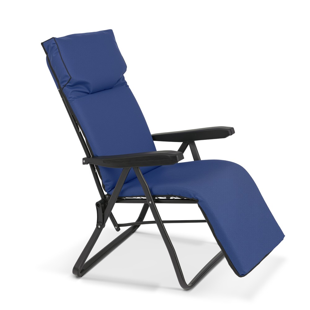 Πολυθρόνα 6 Θέσεων Μαύρου Σκελετού Μπλε Μαξιλάρι 15536 Escape