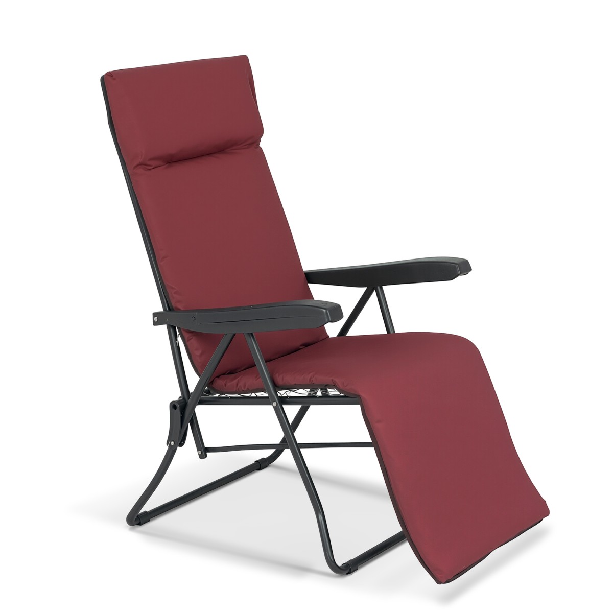 Πολυθρόνα 6 Θέσεων Μαύρου Σκελετού Μπορντώ Μαξιλάρι 15643 Escape