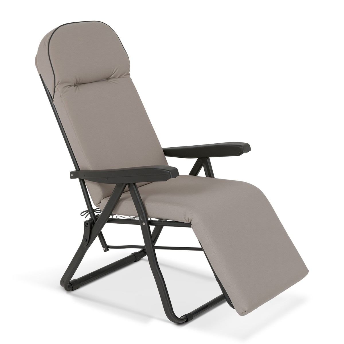 Πολυθρόνα 6 Θέσεων Μαύρου Σκελετού Σκούρο Καφέ Μαξιλάρι 15644 Escape