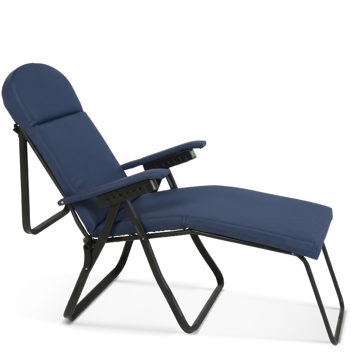 Πολυθρόνα 7 Θέσεων Μαύρου Σκελετού Μπλε Σκούρο Μαξιλάρι 15645 Escape